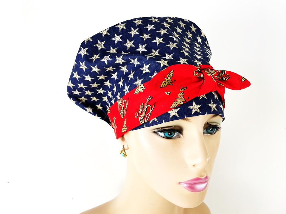 European with Bow scrub cap