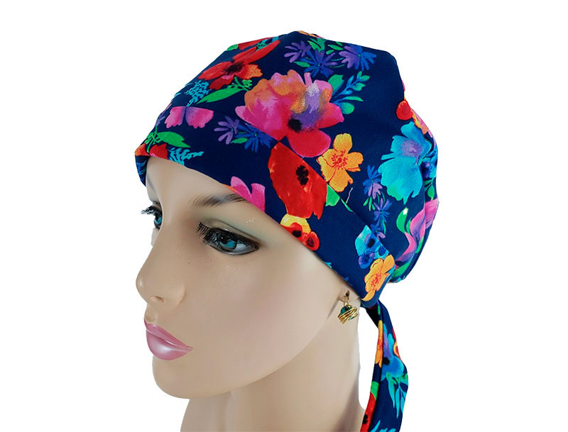 Chemo Cap-Fantasy Zinnia Garden - Image 2