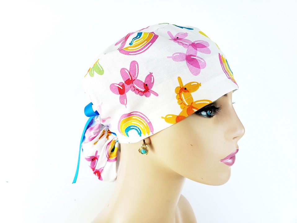Ponytail scrub cap