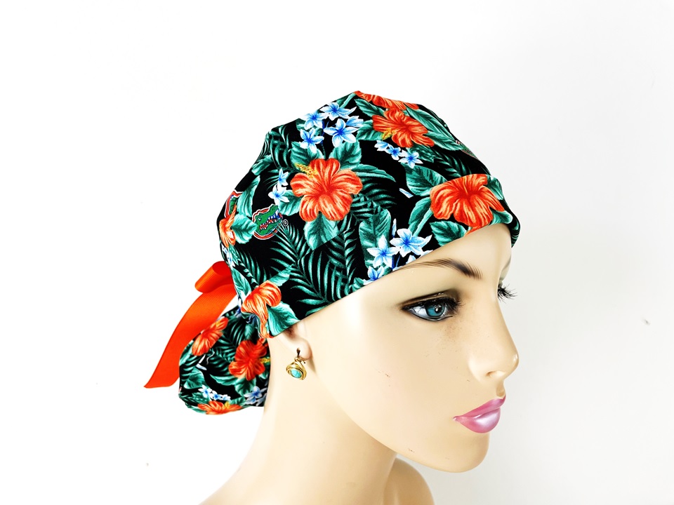 Turn Up Ponytail scrub cap