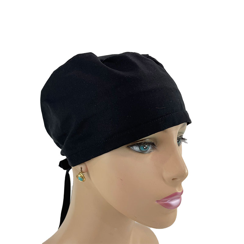 Unisex Medical Scrub Cap-Black