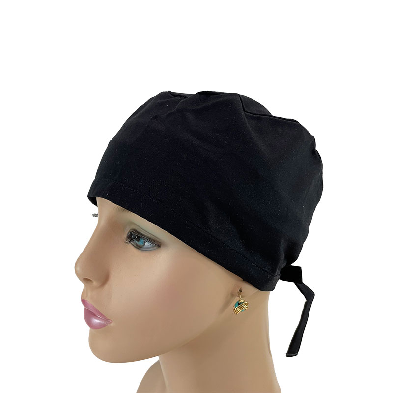 Unisex Medical Scrub Cap-Black - Image 2