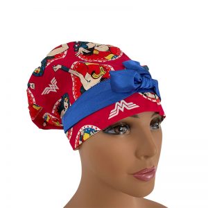 European Scrub Cap -Welder Woman