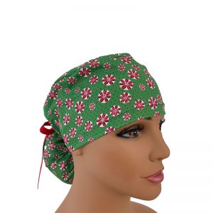 Ponytail Medical Scrub Cap-Christmas Candies