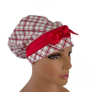 European Scrub Cap - Christmas Plaids