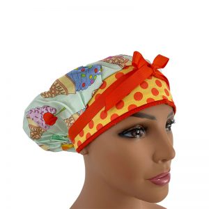 Bouffant Medical Scrub Cap - It's a Party - Ice Cream Social - Sky Blue