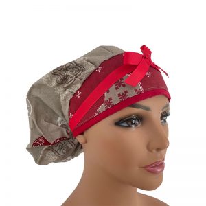 Bouffant Medical Scrub Cap - Tossed Valentines Hearts