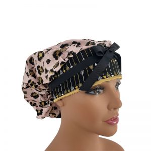 Bouffant Medical Scrub Cap - Cheetah Spots - Arrows - Black