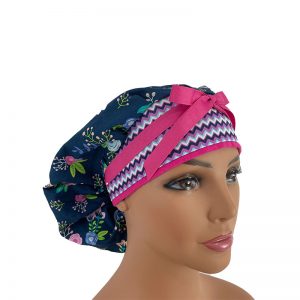 Bouffant Medical Scrub Cap - Navy Floral