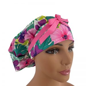 Bouffant Medical Scrub Cap - Florals - Large Scale