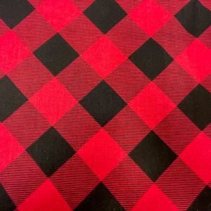 Bouffant Medical Scrub Cap-Christmas Plaids-Black/Red