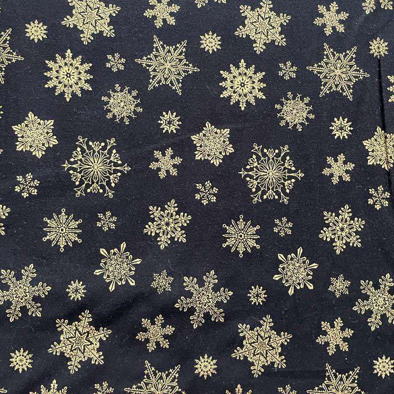 Turn Up Ponytail Medical Scrub Cap-Metallic Snowflakes - Christmas