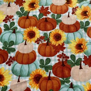 Bouffant Medical Scrub Cap-Pumpkins and Sunflowers