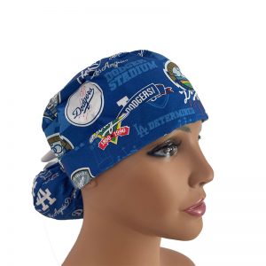 Turn Up Ponytail Medical Scrub Cap - MLB - Los Angeles Dodgers