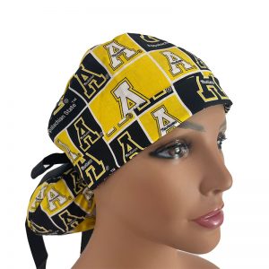 Turn Up Ponytail Medical Scrub Cap - NFL - Appalachian State