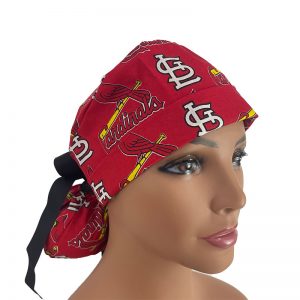 Turn Up Ponytail Medical Scrub Cap - MLB - San Francisco Cardinals