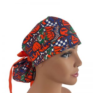 Turn Up Ponytail Medical Scrub Cap - NFL - Pop Arts - Florida Gators