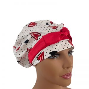 European Scrub Cap - Have A Heart - White