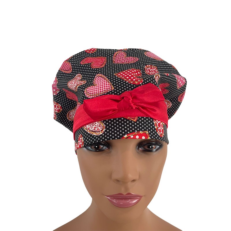 European Scrub Cap - Toss Glitter Hearts On Dot Valentine's Day - Image 2