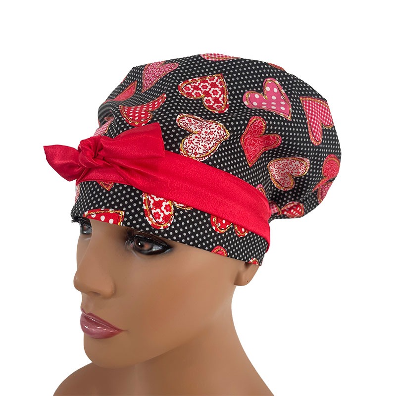 European Scrub Cap - Toss Glitter Hearts On Dot Valentine's Day - Image 3