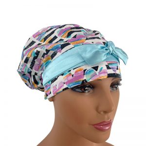 European Scrub Cap - Hearts and Stripes