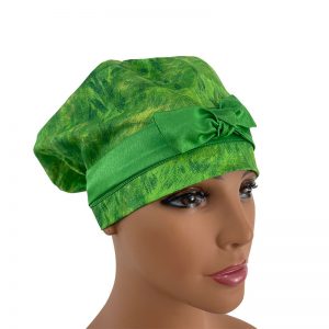 European Scrub Cap - Green Graphics Print