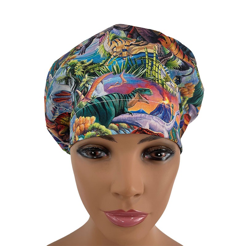 European Scrub Cap - Past & Present - Dinotopia - Water Blue - Image 5