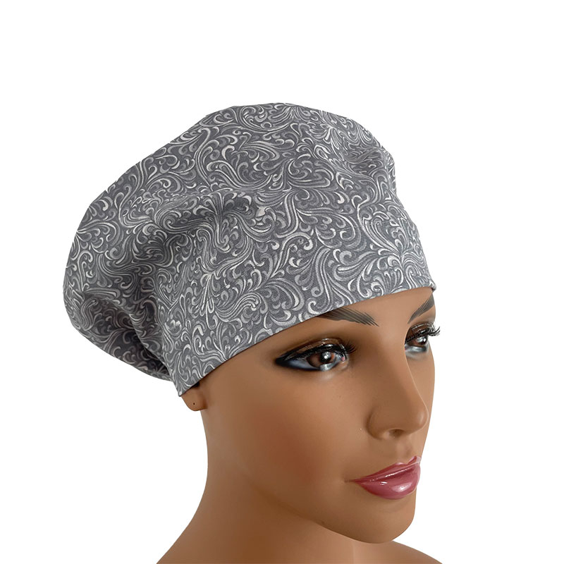 European Scrub Cap - Gray Swirls - Image 5
