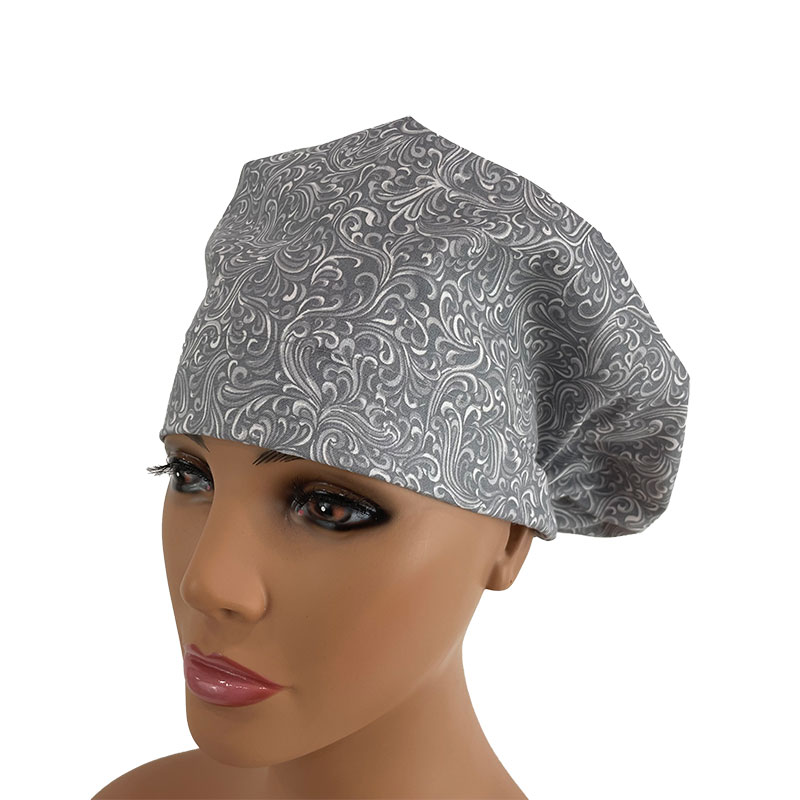 European Scrub Cap - Gray Swirls - Image 7