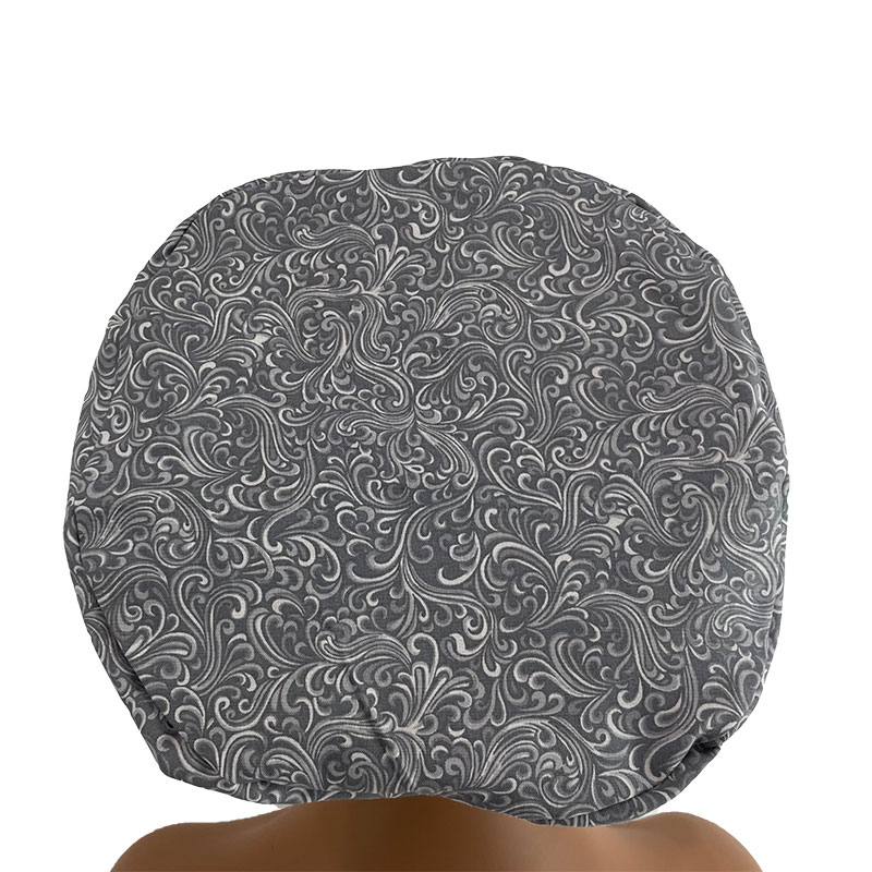 European Scrub Cap - Gray Swirls - Image 8