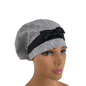 European Scrub Cap - Gray Swirls