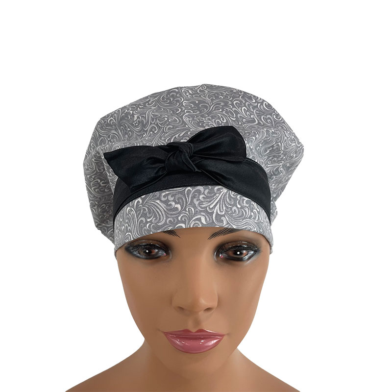European Scrub Cap - Gray Swirls - Image 2