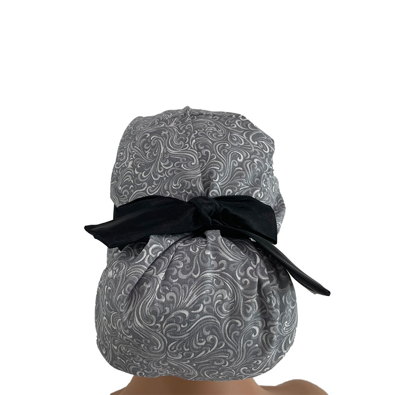 European Scrub Cap - Gray Swirls - Image 4