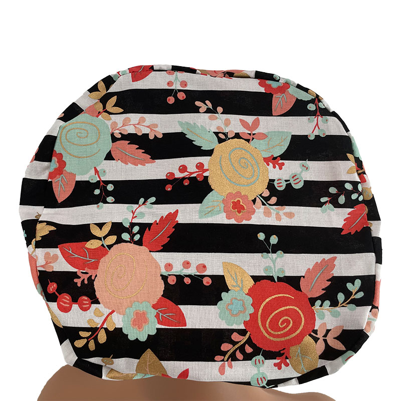European Scrub Cap - Mint & Blush Piper Floral - Image 8