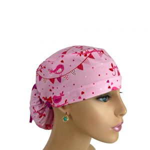 Ponytail Medical Scrub Cap - Birdie