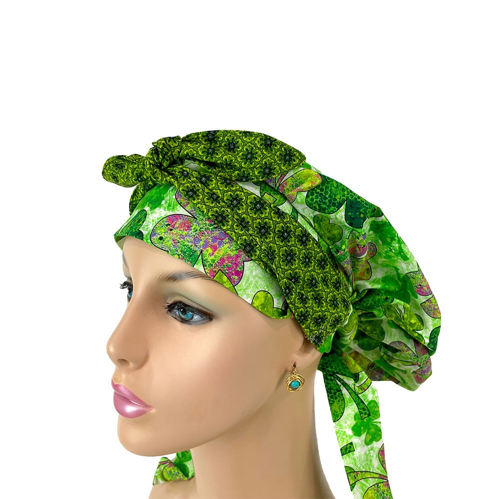 Bouffant Medical Cap – Colorful Shamrocks - Image 4