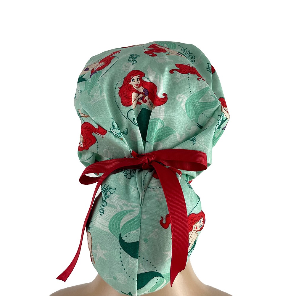 Ponytail Medical Scrub Cap - Mermaids at Sea - Image 4
