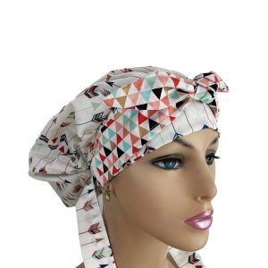 Bouffant Medical Cap - Colorful Arrows/Diamonds