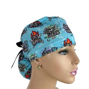 Ponytail Medical Scrub Cap - Sweet, Salty and Spicy