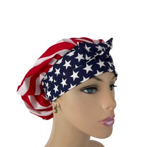 Bouffant Medical Cap - American flag