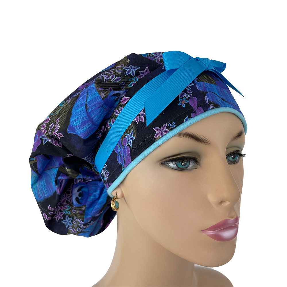 Bouffant Medical Cap - Prismatic - Moonlit Sloths - Midnight Purple