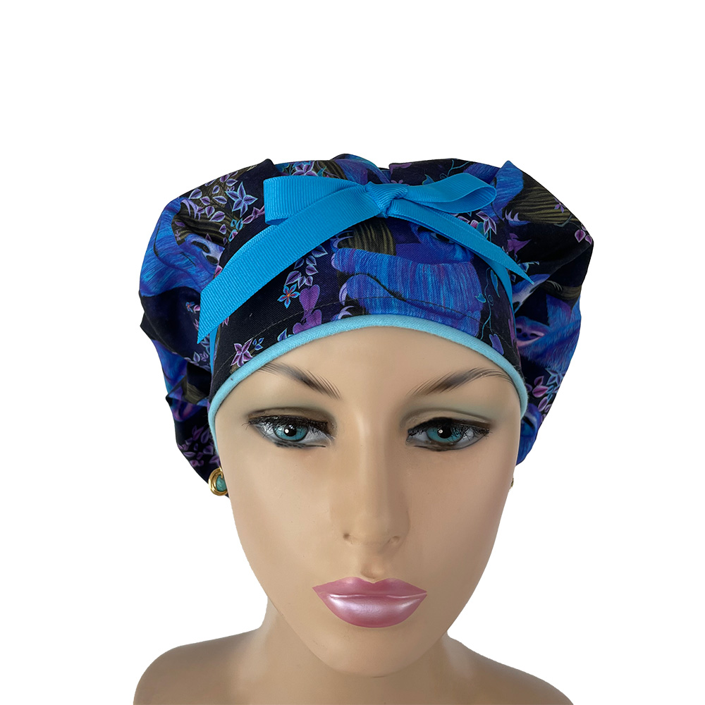 Bouffant Medical Cap - Prismatic - Moonlit Sloths - Midnight Purple - Image 2