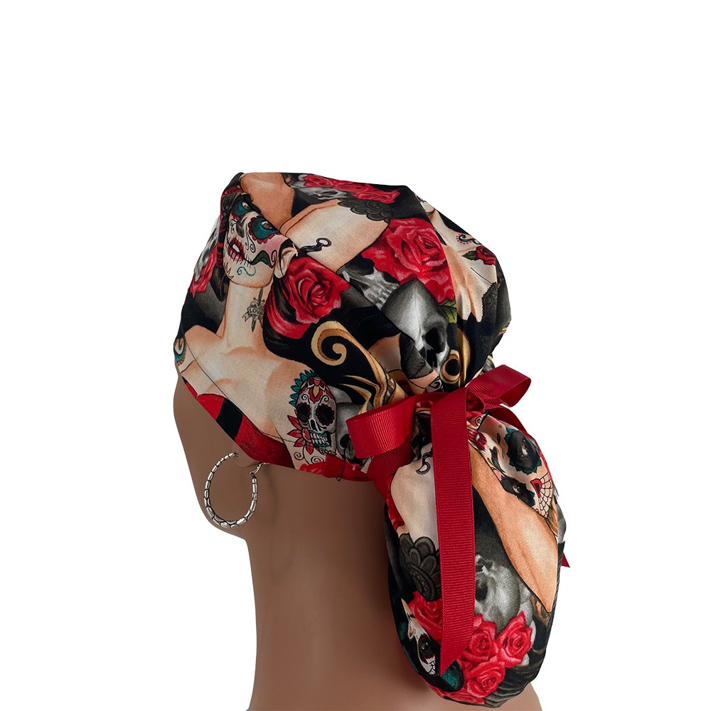 Ponytail Medical Scrub Cap - Las Elegantes - Image 5
