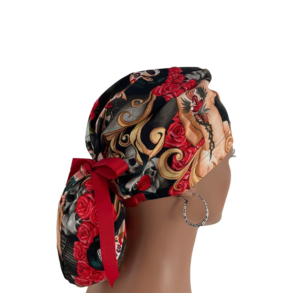 Ponytail Medical Scrub Cap - Las Elegantes - Image 7