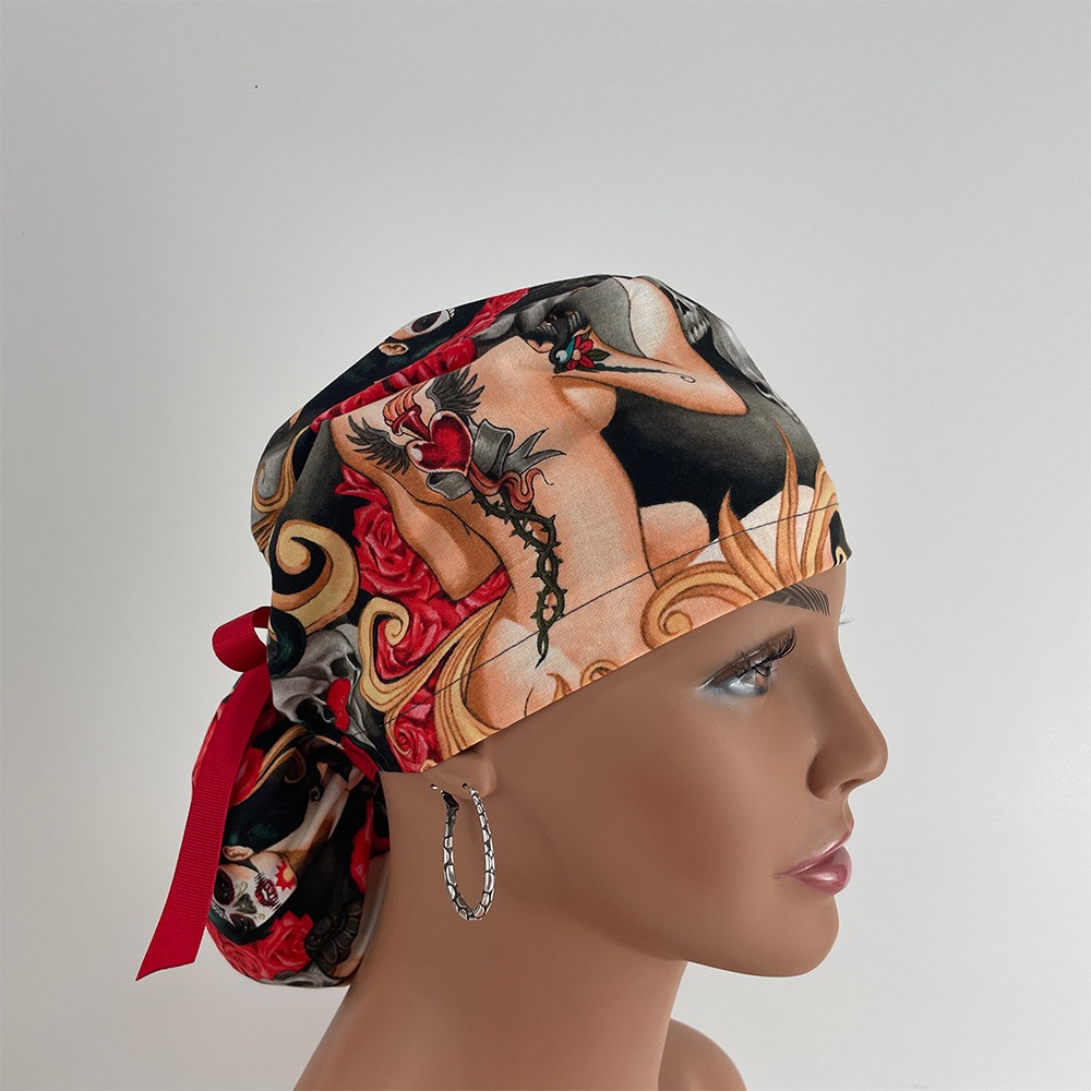Ponytail Medical Scrub Cap - Las Elegantes - Image 2