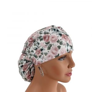 Ponytail Medical Scrub Cap - Mauve Paris Rose