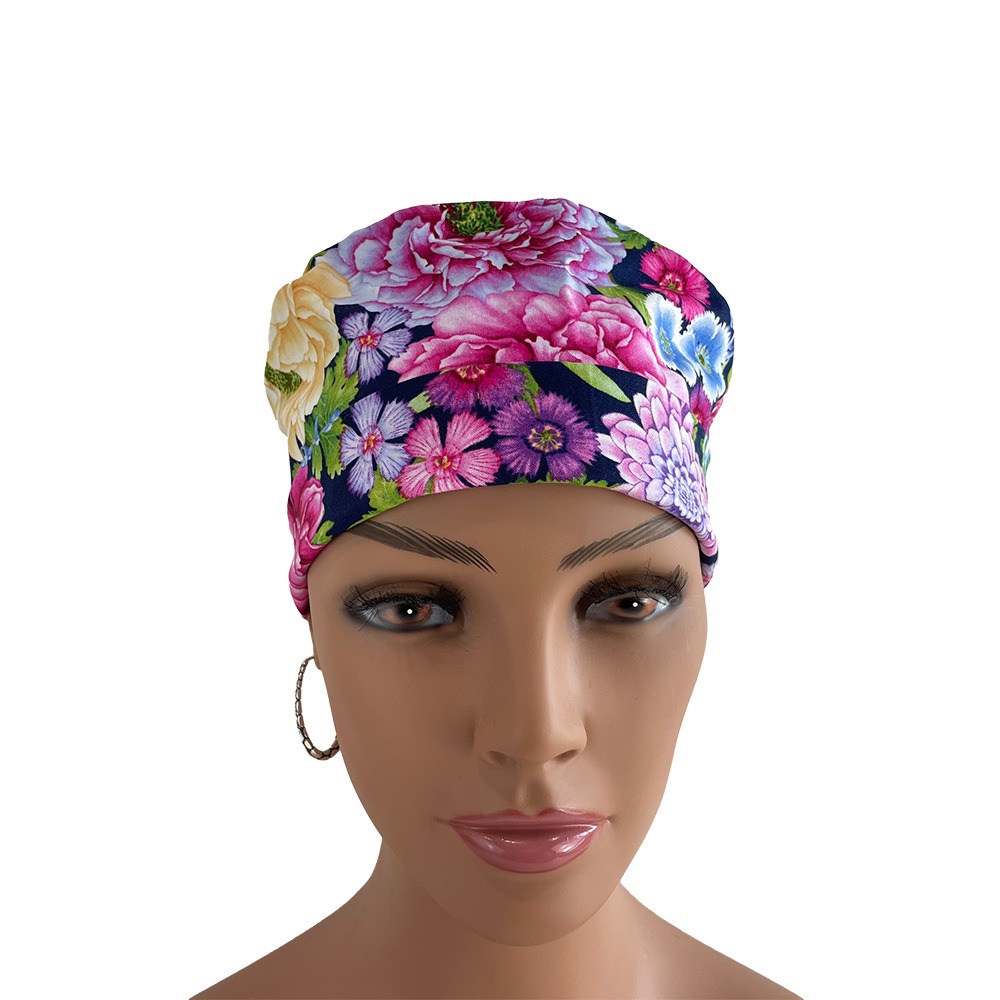 Chemo Medical Cap - Big Flowers - Image 2