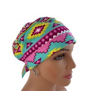 Chemo Medical Cap - Tucson - Running Horizon Stripe - Teal