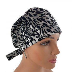 Chemo Medical Cap - Cheetah Print/Black