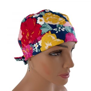 Chemo Medical Cap - Bold Packed Floral